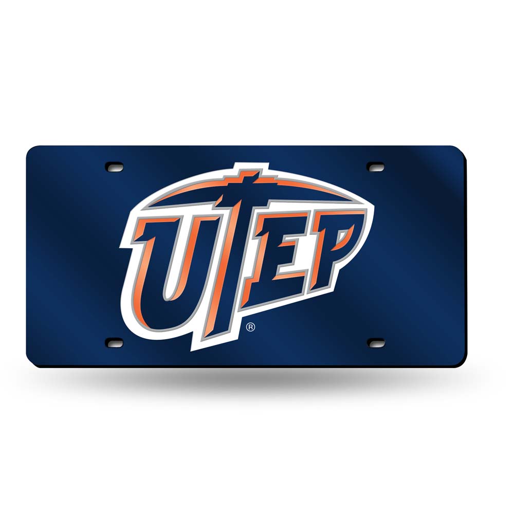 Texas El Paso Deluxe Mirrored Laser Cut License Plate