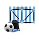 thumbnail image 3 of Colchoneta de entrenamiento con pisadas para fútbol, ​​accesorios para equipos de manejo de balón y ritmo de entrenamiento con pelota, 3 of 9