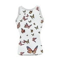 thumbnail image 4 of HAPIMO Women's Summer Tank Tops O-Neck Blouse Strappy Flared Camisole Sleeveless Shirts for Girls Plaid/Red Lip/Cow Print Tops Casual Loose Fit Camis Vest Savings White XXXL, 4 of 6