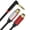 female head-0.5m, variant on High Fidelities 6.35mm TRSs to 2RCA Adapters Cable Aluminum Alloys Housing Double Layer Noise Reductions Design