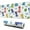 White Dinosaurs Clouds, variant on Long Mouse Pads for Desk,White Dinosaurs Clouds Leaves Pattern Desk Mats on Top Of Desks, Desk Mouse Pad Extra Large with 3mm Non-Slip Base and Stitched Edge for Gaming,Office,Work,Home 31.5"x11.8"
