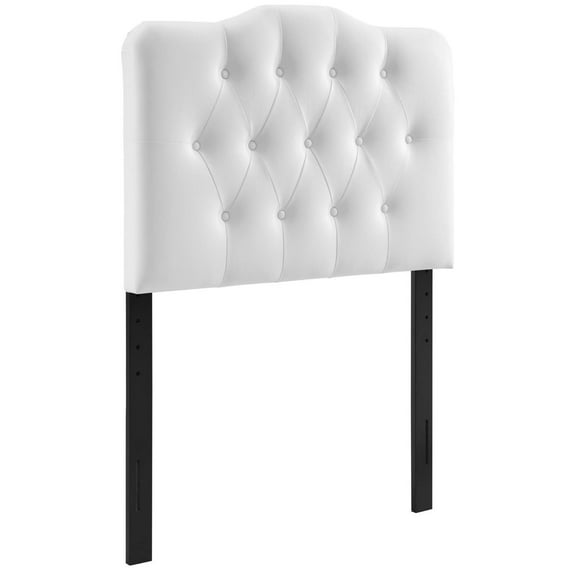 Ergode Annabel Twin Upholstered Vinyl Headboard - White
