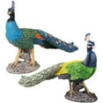 thumbnail image 6 of Holzlrgus Peacock Figurine Realistic Hand Painted Peacock Statue Plastic Bird Figurine Model for Home Decor (Blue), 6 of 6