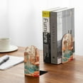 thumbnail image 5 of Pofeuu Fantasy Underwater Jellyfish Print Large Bookend Hold Heavy Books- Wood Bookends for Heavy Books Heavy Duty Book Ends Wood Bookends for Office Desk Non-Skid, 5 of 7