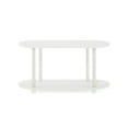 thumbnail image 3 of Furinno Turn-N-Tube No Tools Modern Oval Side Table, White/Virgin White, 3 of 5