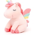 thumbnail image 5 of Peluche de unicornio con alas de arcoíris, 30 cm, color rosa, 5 of 5