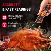 TempPro TP19H Waterproof Digital Meat Thermometer for Grilling with Ambidextrous Backlit and Motion Sensing Kitchen Cooking Food Thermometer for BBQ Grill Smoker Oil Fry Candy Thermometer (Formerly T