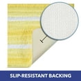 thumbnail image 3 of Sohome Chino Striped Machine Washable Bath Mat, Yellow/White, 27"x48", 3 of 9