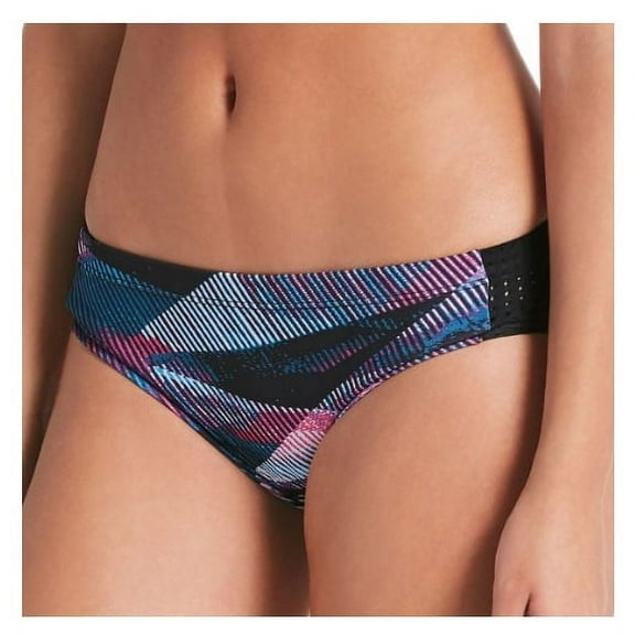 Nike Women's Line-Printed Hipster Bikini Bottoms Swimsuit Black Small, $40 NWT