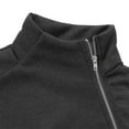 thumbnail image 4 of Women Summer Tops Women Casual Solid Blouse Long Sleeve Pullover Turtleneck Zipper Sweatshirt Tops Womens Warm Long Sleeve Neck Pajama Shirt Oversized Flannel Tunic Sports Tights Ladies Dark Gray 5XL, 4 of 7