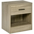 thumbnail image 2 of HOMCOM Indoor Modern Storage Particleboard End Table, Gray, 2 of 9