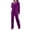 Purple, variant on XUNKUSGA Women's Clothing Casual Warm Velvet 2 Piece Sets for Women Crew Neck Long Sleeve Women's Velour Tracksuit and Soft Sweatpants Women Fall Clothes XL-5XL