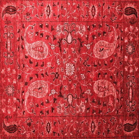 Ahgly Company Indoor Square Persian Red Traditional Area Rugs, 8' Square