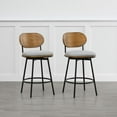 thumbnail image 3 of CHITA Swivel Counter Bar Stool with Metal Legs Set of 3, 3 of 10