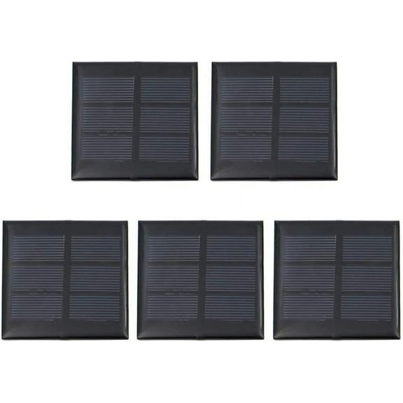Treedix 5pcs 1.5V 300mA Polysilicon Solar Panel Glue Solar Cell Battery Charger DIY Solar Product Mini Small Solar Panel Module Kit Polycrystalline Silicon Encapsulated in Waterproof Resin (300mA) …