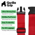 thumbnail image 3 of GORILLA GRIP 2 Pack Adjustable Luggage Straps for Suitcases, Travel Belt Connector, Red, 3 of 10