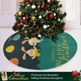 thumbnail image 6 of FMSHPON Easter Tree Skirt Colorful Eggs Bunny Xmas Christmas Tree Skirt Stand Mat for Holiday Party Decoration Indoor Outdoor 48 inches, 6 of 6