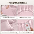 thumbnail image 6 of California Design Den 400 Thread Count 100% Cotton Sateen Full Size Sheet Set - Pink, 6 of 10