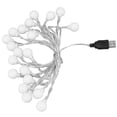 thumbnail image 1 of Luces de Cuerda Interior al Aire Libre, Fuente de Alimentación USB Decoración de Luz Blanca Cálida 20 Luces de Cuerda LED Flexibles para Patios para Jardines, 1 of 7