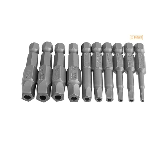 10Pieces 2.15-7.55 Magnetic Pentagonal Head Screwdriver Bits with 1/4" Secure Pentagonal Screwdriver Bit Set