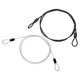 thumbnail image 1 of 2 Pcs 3/16" Diámetro Cable Recubierto de Vinilo de Acero Inoxidable con Asas, 4ft (48") Cuerda Flexible, Negro/Transparente, 1 of 7