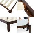 thumbnail image 3 of Bme Queen Size | Chalipa Signature Wooden Bed Frame Without Headboard, Solid Wood, Walnut, 3 of 5