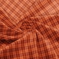 Rust Orange Color Cloth Manfei Rust Check Fabric by the Yard 2 Yards, Orange Plaid Sewing ...