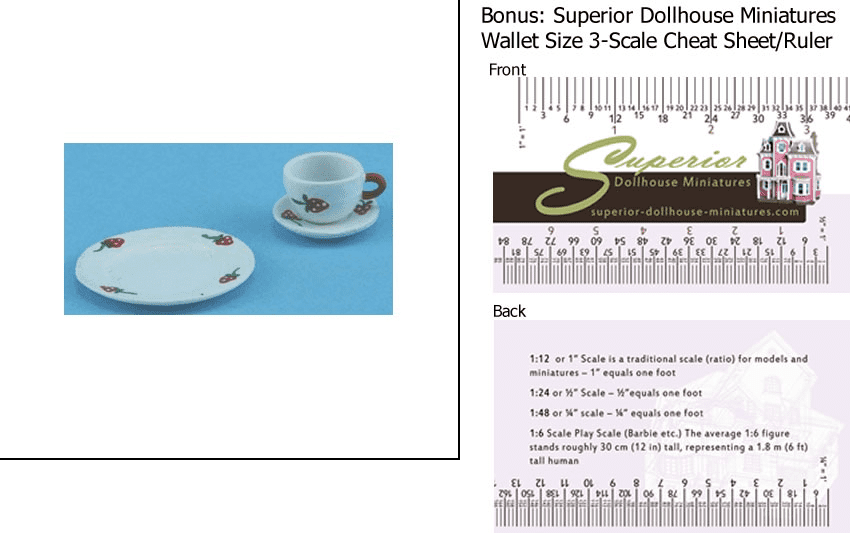 Dollhouse Miniature 40 Pieces Place Setting Plates Silverware Bowls 1:12 Scale