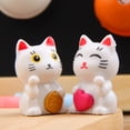 thumbnail image 1 of Naierhg Fortune Cat Miniature Landscape Ornaments Garden Bonsai Decorations, 1 of 8