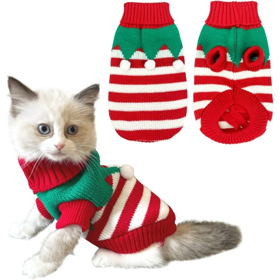 Dog Christmas Sweater Pet Winter Knitwear Xmas Costume Clothes Coats Sweater for Puppy Cat