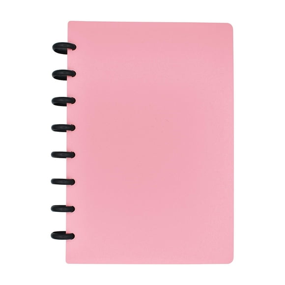 Eleven Discs Carnet à Disque, Taille Junior, Couverture Poly 1mm, Papier Épais, 50 Feuilles à Points (Rose)