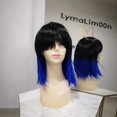 thumbnail image 4 of Peluca Negro con Azul Inosuke Demon Slayer Cosplay multicolor Unitalla Lymalimoon SHN-Inosuke, 4 of 5