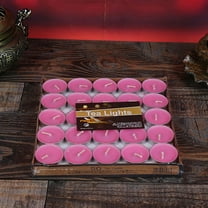 Eespoir Valentine's Day Tea Lights Candles, 50Pcs Romantic Birthday Roundness Table Candle, for Travel, Centerpiece, Party Gift Happy Birthday New Year Wedding, Pink