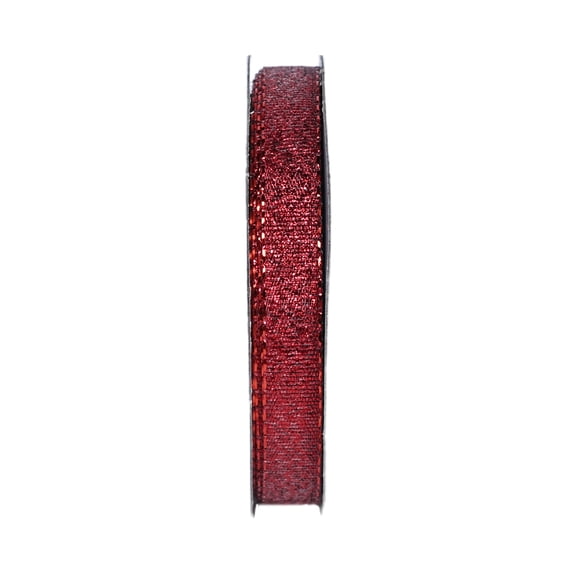 Gwen Studios 3/8" Galena Metallic Red Ribbon, 3 yards