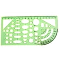 thumbnail image 1 of Juego de 6 plantillas de medición de plástico para encofrados de construcción, reglas de dibujo geométrico para oficina, escuela, estudiantes, regalo para niños, 1 of 8