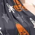 thumbnail image 3 of Halloween Pumpkins Ghosts and Spider Webs Blanket,Comfortable Soft Lamb Wool Throw Blanket,All Season,Warm Lightweight Blankets for Sofa Bed Couch Living Room Chair,30"x40", 3 of 4