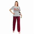 thumbnail image 4 of LuLiaMenton Feliz Navidad Colorful Gray Matching Couples Christmas Pajamas Plaid Short Sleeve, 4 of 5
