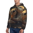 thumbnail image 3 of Salouo Adorable Otter Pair Hug Pattern Men's Fall Hoodie Sweatshirt,Sport Hoodie with Pockets for Men Pullover Casual Hooded Sweatshirt-Medium, 3 of 7