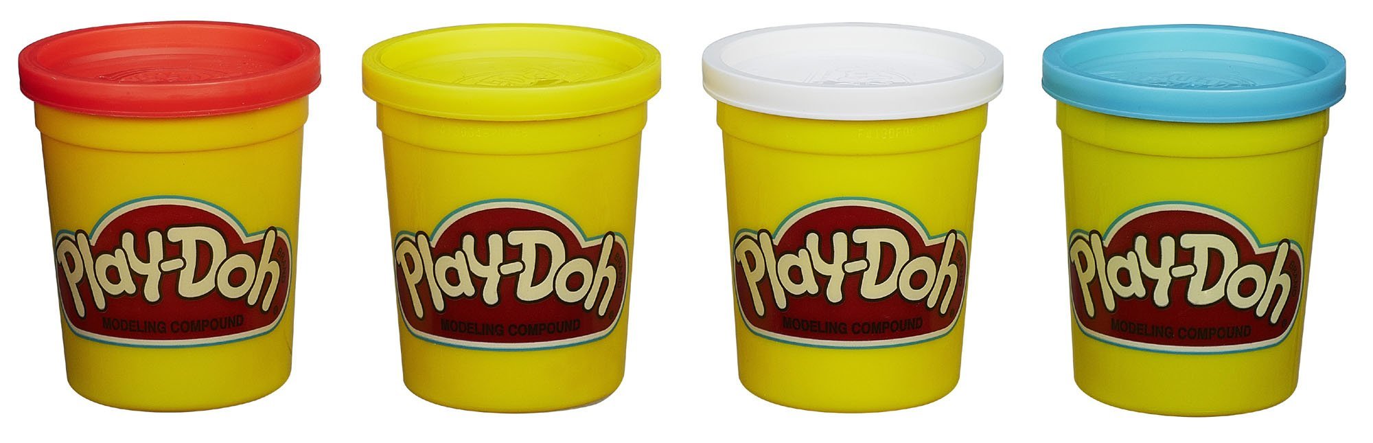 Hasbro PlayDoh 4Pack of Colors 16 Ounce Total Red, Yellow, White and Blue Walmart Canada