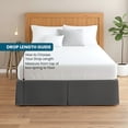 thumbnail image 3 of 16-Inch Drop California King Size 72" x 84" - Grey Solid Bed Skirt Split Corner Pleated Style Easy Fit Easy Care 100% Egyptian Cotton 500 Thread Count, 3 of 6