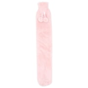 Hot Water Bag Long Hot Water Bottle Long Rubber Water Bottle For Neck For Girlfriend Plush Coat Hose Hot Water Bottle