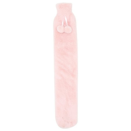 Hot Water Bag Long Hot Water Bottle Long Rubber Water Bottle For Neck For Girlfriend Plush Coat Hose Hot Water Bottle