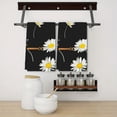 thumbnail image 3 of Eveokoki Golden Chains Straps Daisy Kitchen Dish Towel Set of 2, Floral Ultra Absorbent Hand Drying Baking Cooking Cloth, Spring Seasonal Decor Home Decorations 16 x 24 Inch, 3 of 5