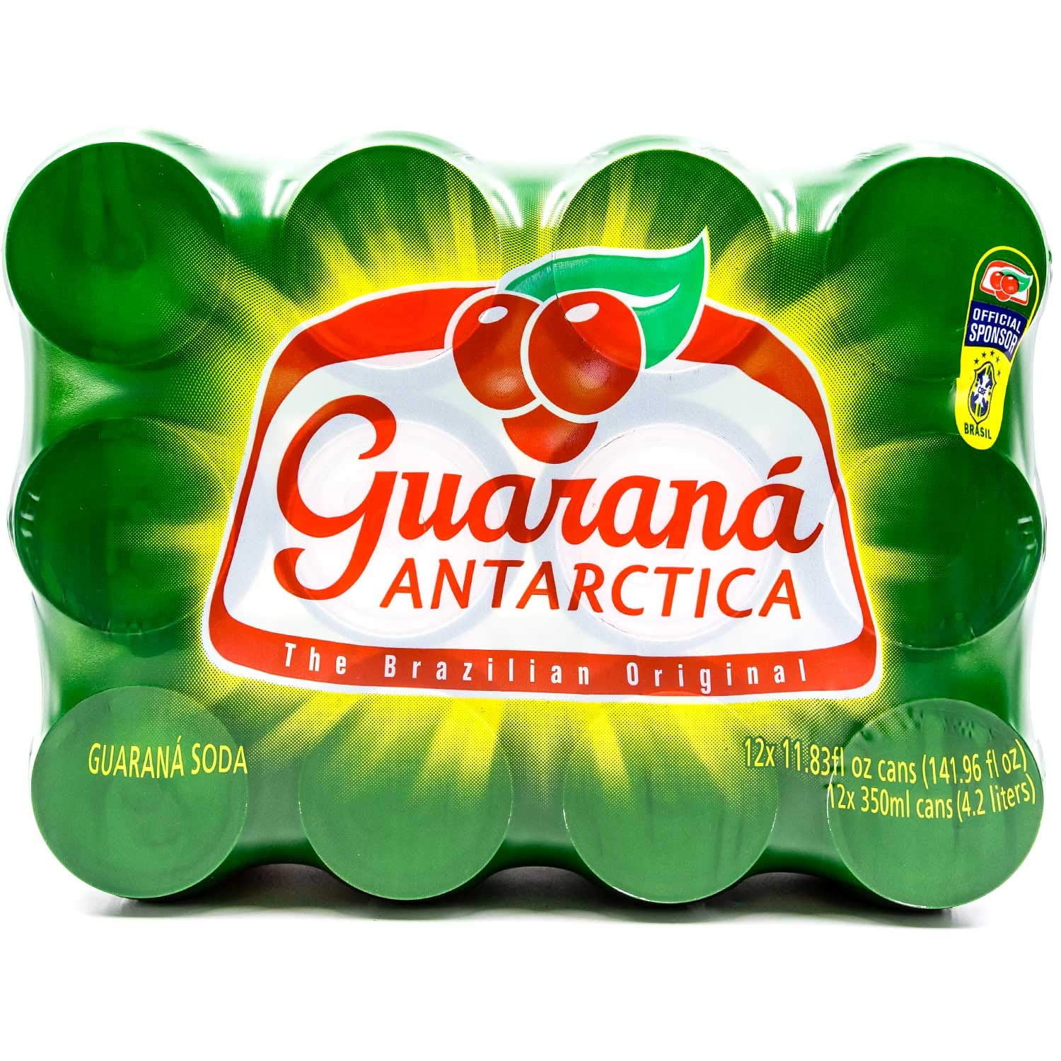 Guarana Antarctica Soda, 11.83 fl oz Cans,12-Count (Pack of 24)