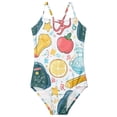 thumbnail image 5 of Grblisyd Girls Swimsuits Quick Dry Crossback One Piece Beach Swimwear Bathing Suit with Adjustable Strap 4-13Years, 5 of 6