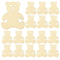 Homoyoyo DIY Bear Ornaments Unfinished Wood Animal Ornament 40Pcs