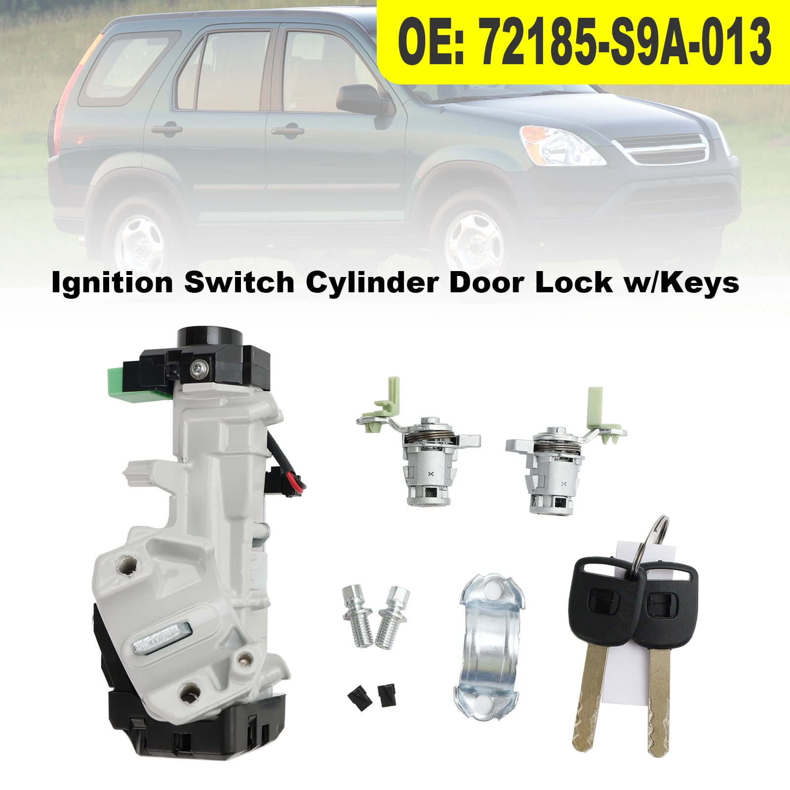 Ignition Switch Cylinder Lock 72185-S9A-013 With Key For Honda Element CR-V Civic