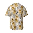 thumbnail image 4 of Goofa Music Dancing Cat Printed Men's Casual Short-sleeved Shirt,Lightweight Breathable Button-down,Summer Casual men's top,Versatile Fashion shirt-X-Large, 4 of 7