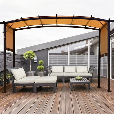 pergola metal canopy patio frame gymax gazebo shelter kit canada