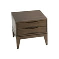 thumbnail image 4 of SIMPLIHOME Harper Table d'Appoint Carrée en Bois Franc Massif de 22 Pouces de Large Style Milieu du Siècle Moderne en Noyer Brun avec Rangement, 2 Tiroirs, pour le Salon et la Chambre, 4 of 6